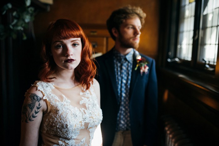 Copper & Jewel Tone Styled Shoot at Pittsburgh's Soldiers & Sailors by Mandy Fierens Photography Featured on Burgh Brides