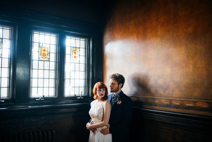 Copper & Jewel Tone Styled Shoot at Pittsburgh's Soldiers & Sailors by Mandy Fierens Photography Featured on Burgh Brides