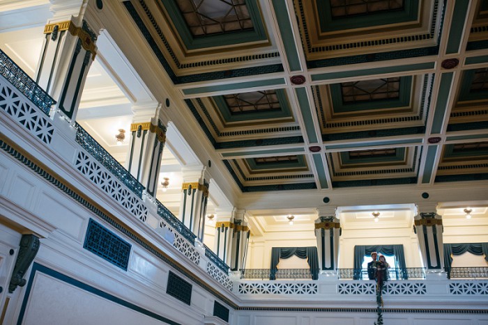 Copper & Jewel Tone Styled Shoot at Pittsburgh's Soldiers & Sailors by Mandy Fierens Photography Featured on Burgh Brides