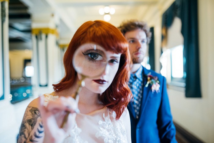 Copper & Jewel Tone Styled Shoot at Pittsburgh's Soldiers & Sailors by Mandy Fierens Photography Featured on Burgh Brides