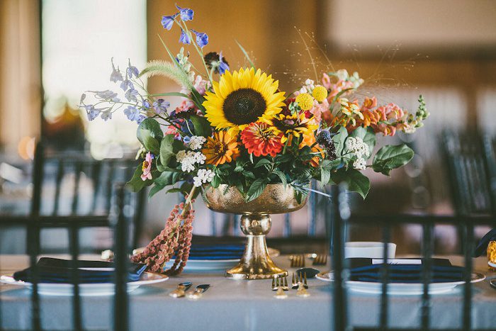 Colorful Sunflower Wedding from All Heart Photo & Video and Soiree by Souleret featured on Burgh Brides