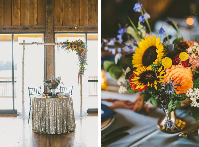 Colorful Sunflower Wedding from All Heart Photo & Video and Soiree by Souleret featured on Burgh Brides
