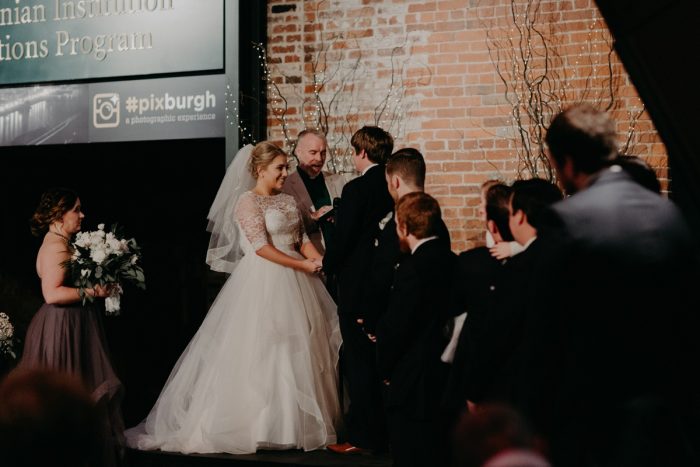 White & Gray Industrial Wedding at the History Center from Rachel Rowland Photography featured on Burgh Brides