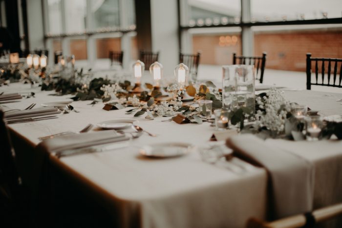Industrial Wedding Ideas: White & Gray Industrial Wedding at the History Center from Rachel Rowland Photography featured on Burgh Brides