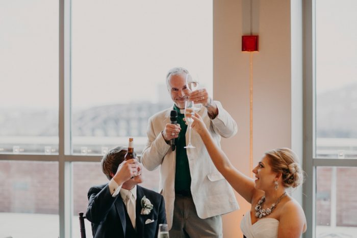 White & Gray Industrial Wedding at the History Center from Rachel Rowland Photography featured on Burgh Brides
