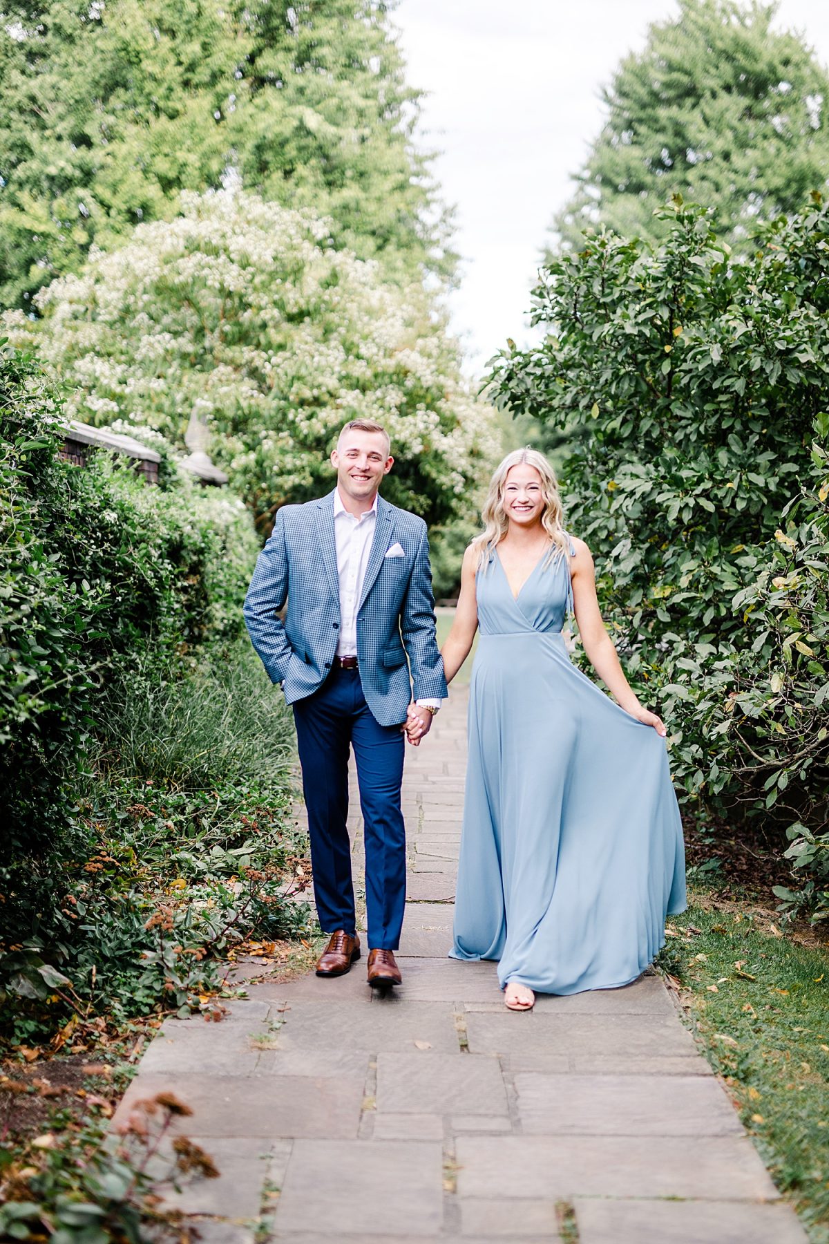 Stylish Pale Blue Mellon Park Engagement Session Burgh Brides