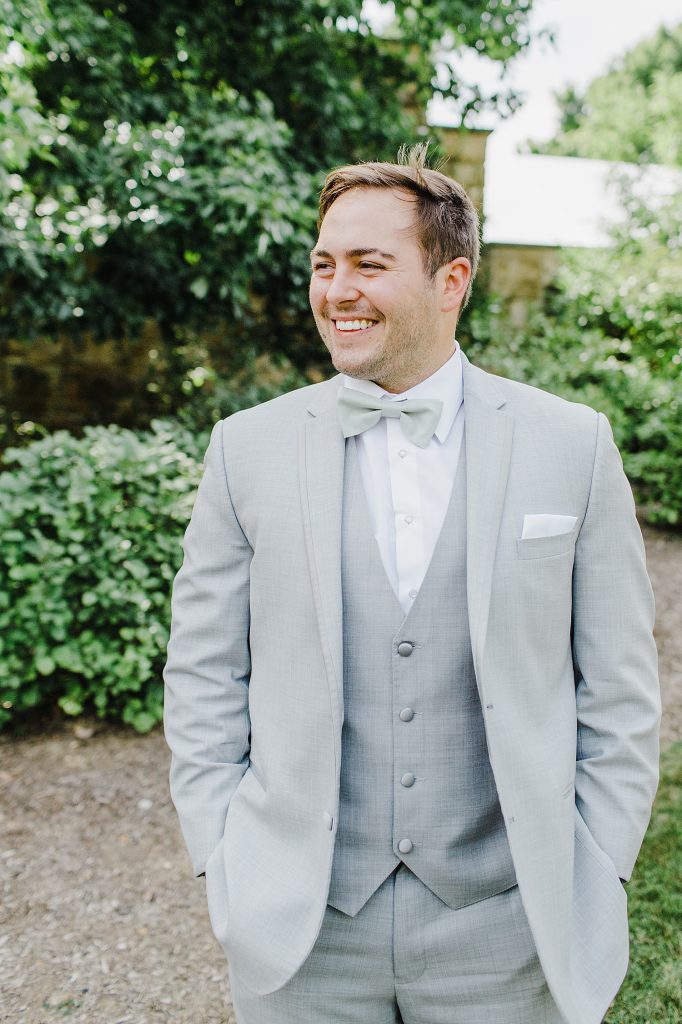 Dusty Sage & Gray Pittsburgh Botanic Garden Wedding. For more garden wedding inspiration, visit burghbrides.com!