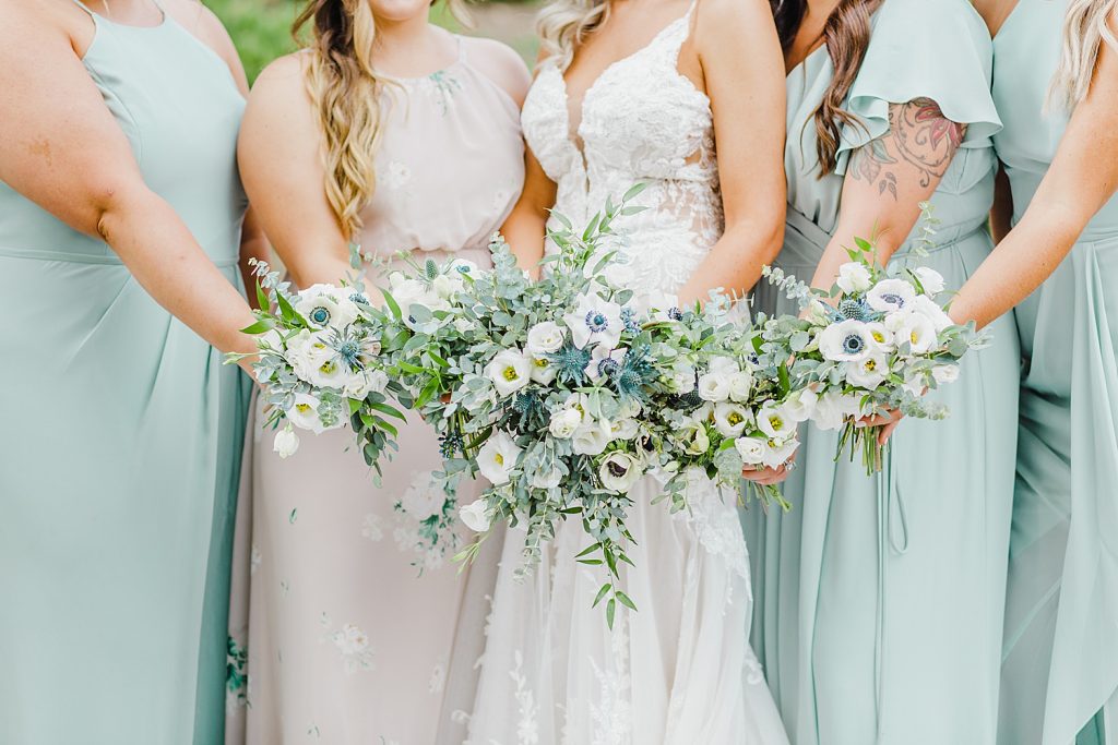 Dusty Sage & Gray Pittsburgh Botanic Garden Wedding. For more garden wedding inspiration, visit burghbrides.com!