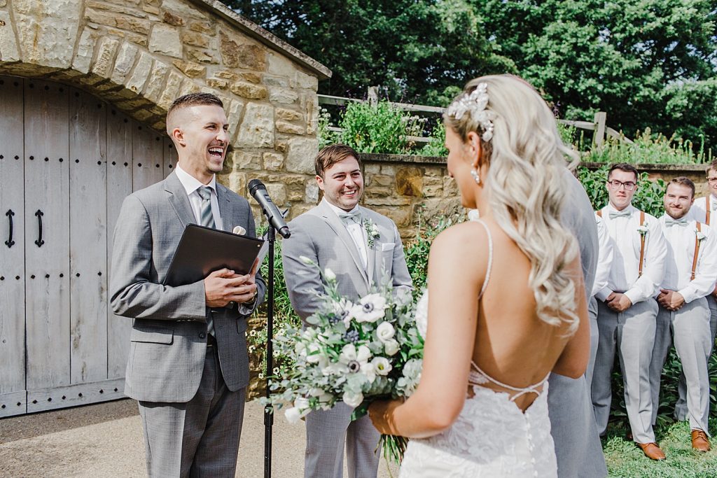 Dusty Sage & Gray Pittsburgh Botanic Garden Wedding. For more garden wedding inspiration, visit burghbrides.com!