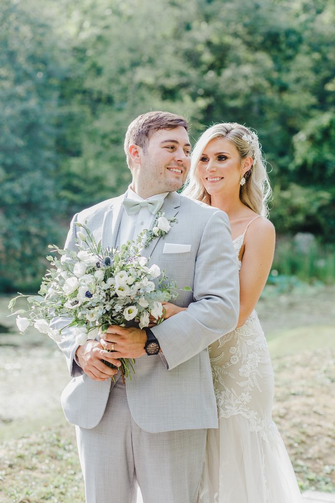Dusty Sage & Gray Pittsburgh Botanic Garden Wedding. For more garden wedding inspiration, visit burghbrides.com!