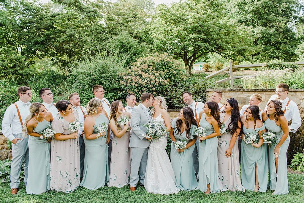 Dusty Sage & Gray Pittsburgh Botanic Garden Wedding. For more garden wedding inspiration, visit burghbrides.com!