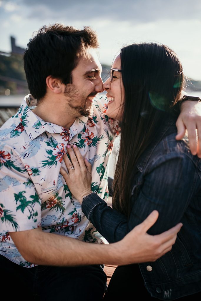 Quirky & Playful Pittsburgh Engagement Session. For more fun engagement ideas, visit burghbrides.com!