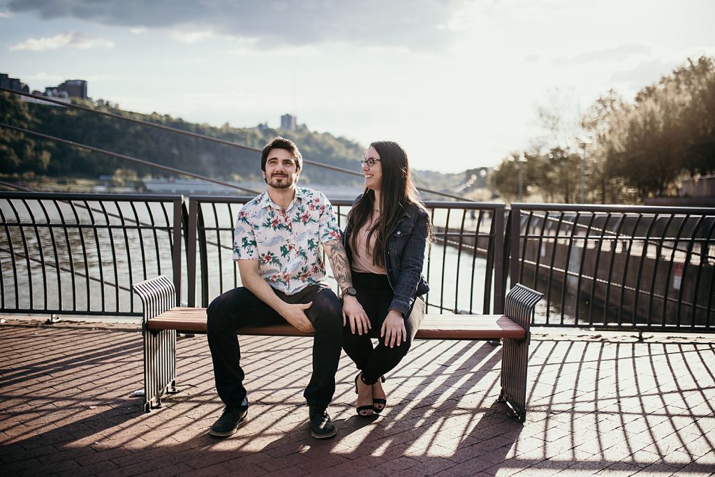 Quirky & Playful Pittsburgh Engagement Session. For more fun engagement ideas, visit burghbrides.com!