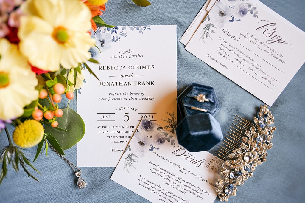 Seven Springs Wedding with Bold Colors. For more colorful wedding ideas, visit burghbrides.com!