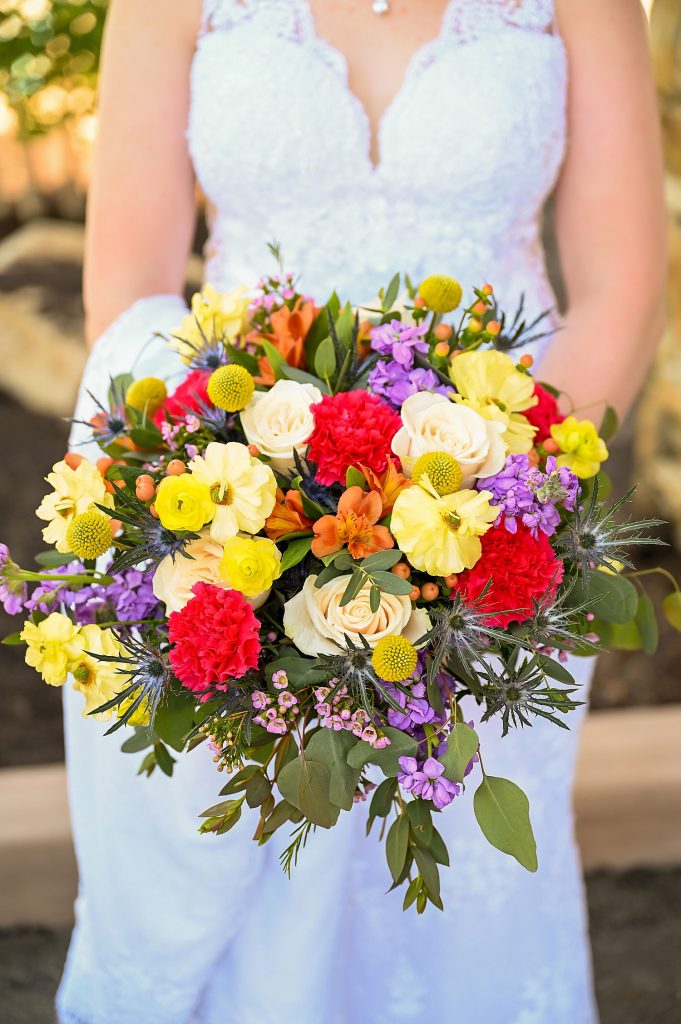 Seven Springs Wedding with Bold Colors. For more colorful wedding ideas, visit burghbrides.com!