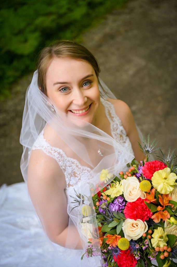 Seven Springs Wedding with Bold Colors. For more colorful wedding ideas, visit burghbrides.com!