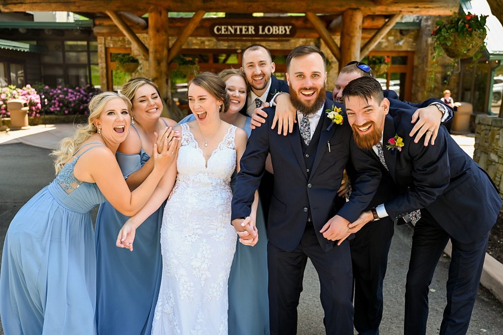 Seven Springs Wedding with Bold Colors. For more colorful wedding ideas, visit burghbrides.com!