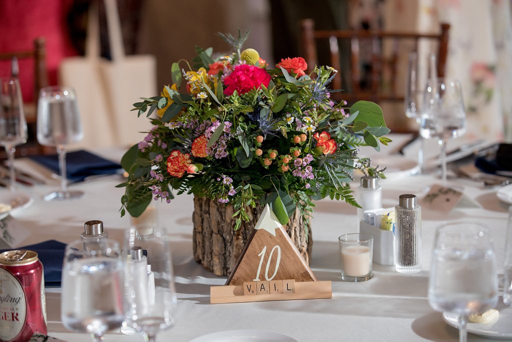 Seven Springs Wedding with Bold Colors. For more colorful wedding ideas, visit burghbrides.com!
