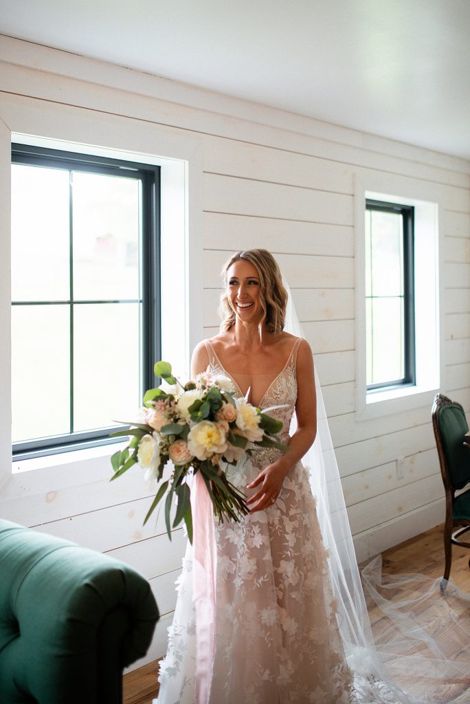 Shady Elms Farm Wedding That Oozes Romance. For more blush pink wedding ideas, visit burghbrides.com!