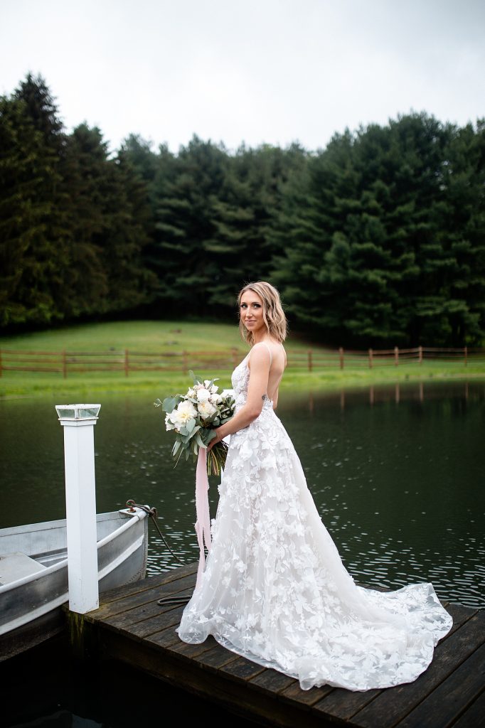 Shady Elms Farm Wedding That Oozes Romance. For more blush pink wedding ideas, visit burghbrides.com!