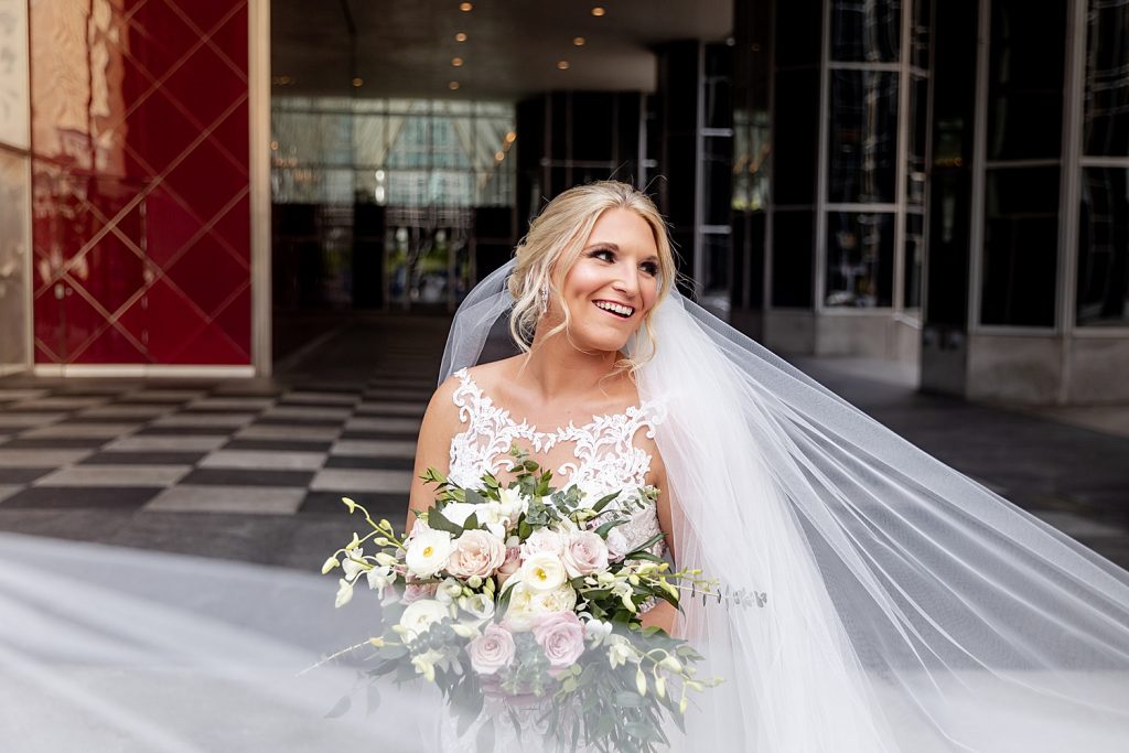 Modern Mauve Wedding at Wintergarden PPG Place. For more chic wedding ideas, visit burghbrides.com!