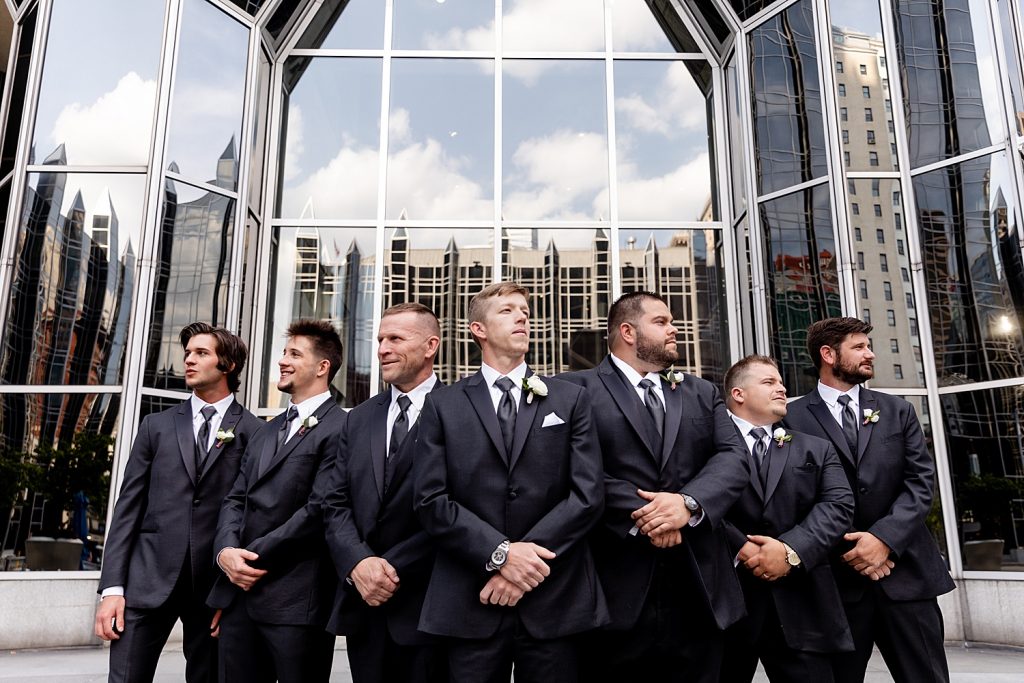 Modern Mauve Wedding at Wintergarden PPG Place. For more chic wedding ideas, visit burghbrides.com!