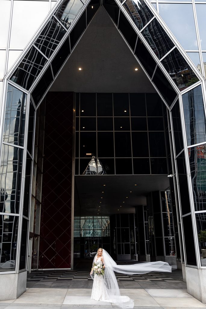 Modern Mauve Wedding at Wintergarden PPG Place. For more chic wedding ideas, visit burghbrides.com!