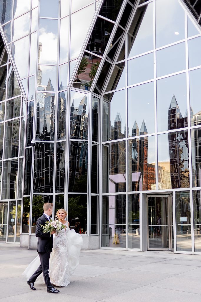 Modern Mauve Wedding at Wintergarden PPG Place. For more chic wedding ideas, visit burghbrides.com!