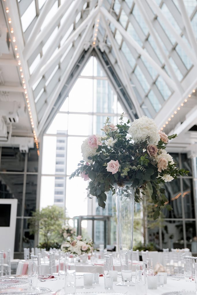 Modern Mauve Wedding at Wintergarden PPG Place. For more chic wedding ideas, visit burghbrides.com!