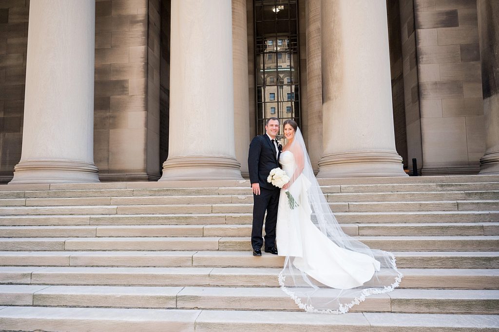 Modern Monochromatic Wedding at the Wintergarden at PPG Place. For more modern wedding ideas, visit burghbrides.com!
