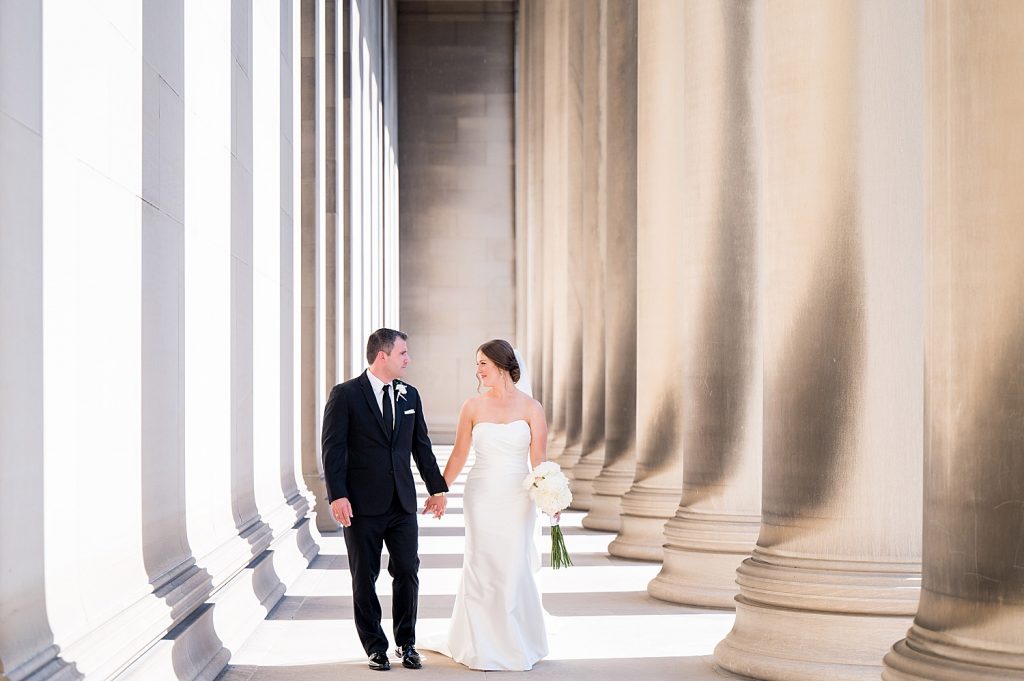 Modern Monochromatic Wedding at the Wintergarden at PPG Place. For more modern wedding ideas, visit burghbrides.com!