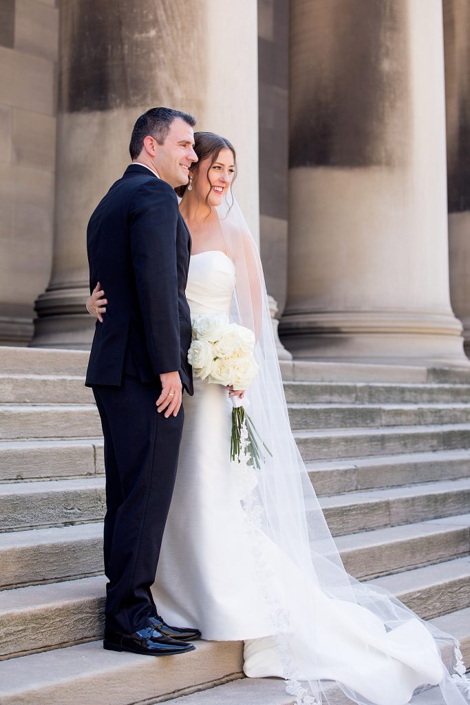 Modern Monochromatic Wedding at the Wintergarden at PPG Place. For more modern wedding ideas, visit burghbrides.com!