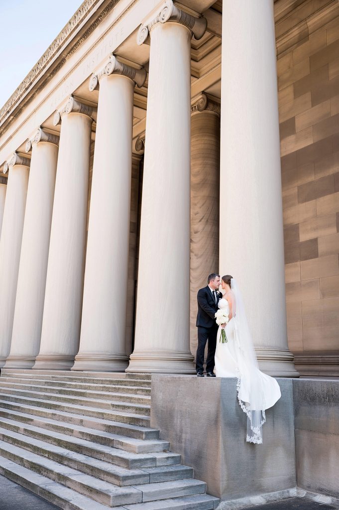 Modern Monochromatic Wedding at the Wintergarden at PPG Place. For more modern wedding ideas, visit burghbrides.com!