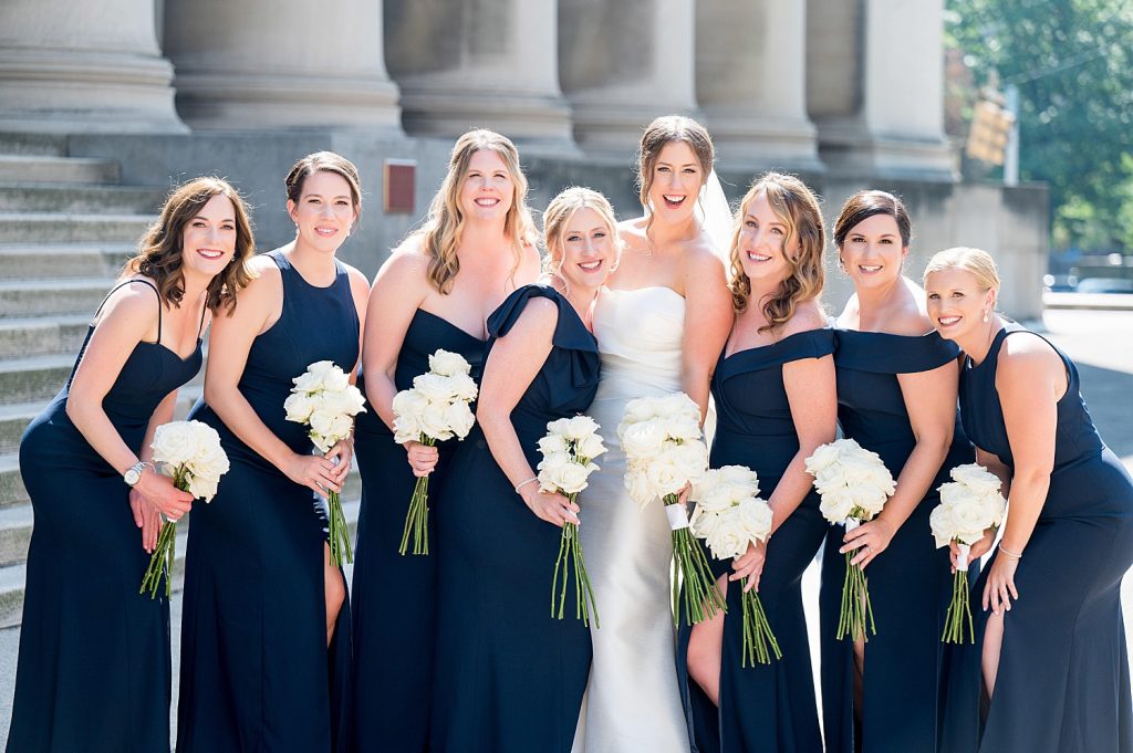 Modern Monochromatic Wedding at the Wintergarden at PPG Place. For more modern wedding ideas, visit burghbrides.com!