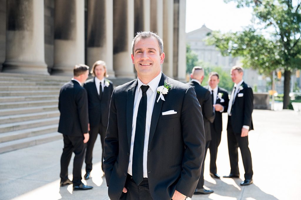 Modern Monochromatic Wedding at the Wintergarden at PPG Place. For more modern wedding ideas, visit burghbrides.com!