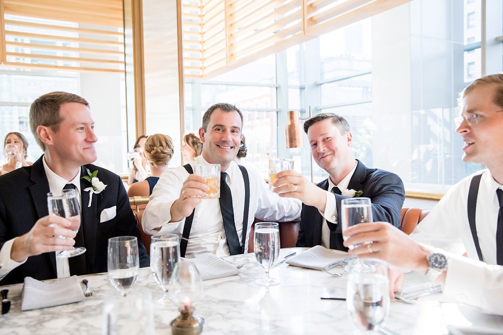Modern Monochromatic Wedding at the Wintergarden at PPG Place. For more modern wedding ideas, visit burghbrides.com!