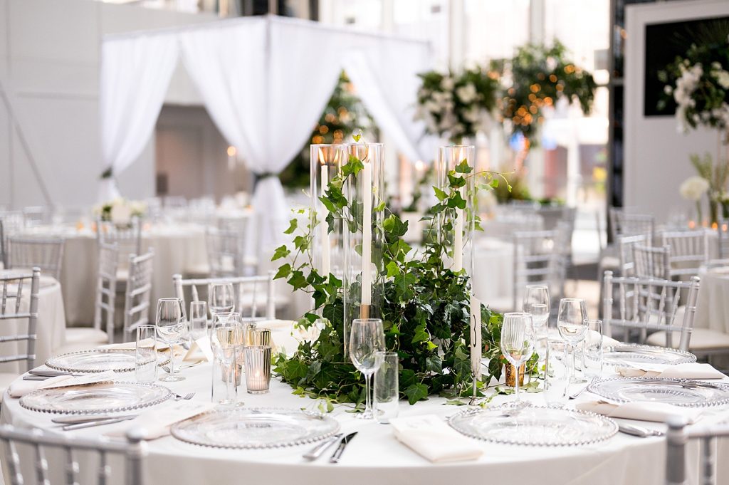 Modern Monochromatic Wedding at the Wintergarden at PPG Place. For more modern wedding ideas, visit burghbrides.com!