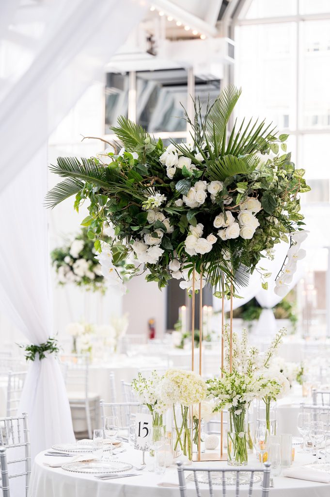 Modern Monochromatic Wedding at the Wintergarden at PPG Place. For more modern wedding ideas, visit burghbrides.com!