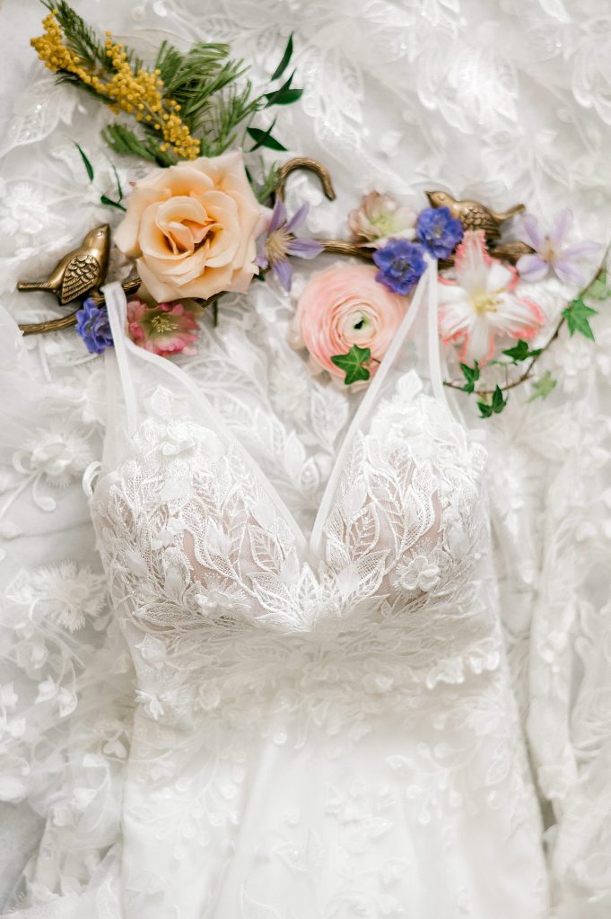 Floral Filled Energy Innovation Center Microwedding. For more small wedding ideas, visit burghbrides.com!