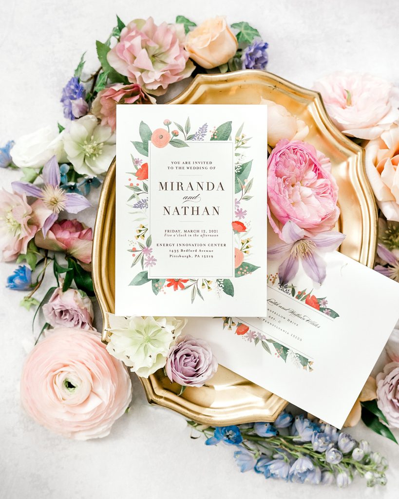 Floral Filled Energy Innovation Center Microwedding. For more small wedding ideas, visit burghbrides.com!