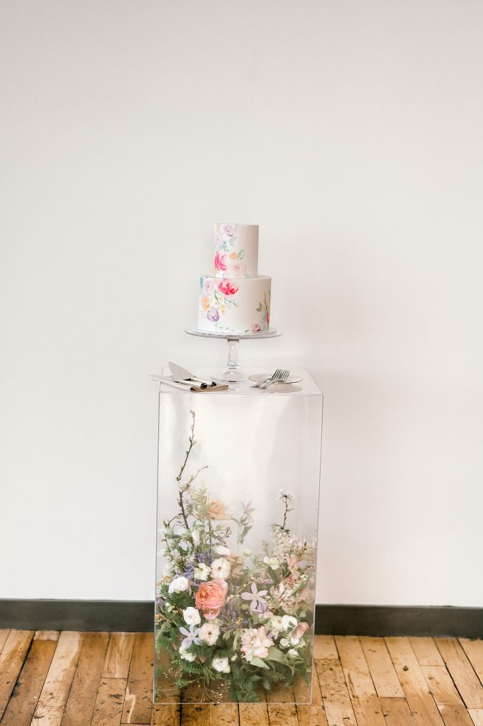 Floral Filled Energy Innovation Center Microwedding. For more small wedding ideas, visit burghbrides.com!