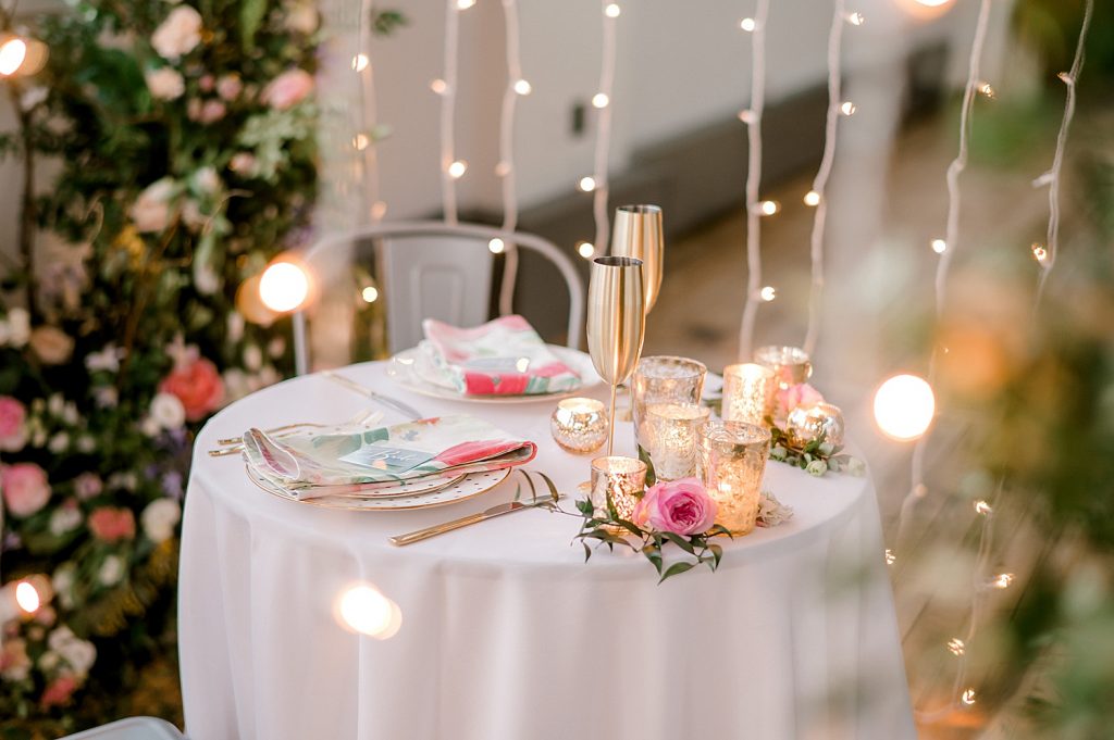 Floral Filled Energy Innovation Center Microwedding. For more small wedding ideas, visit burghbrides.com!