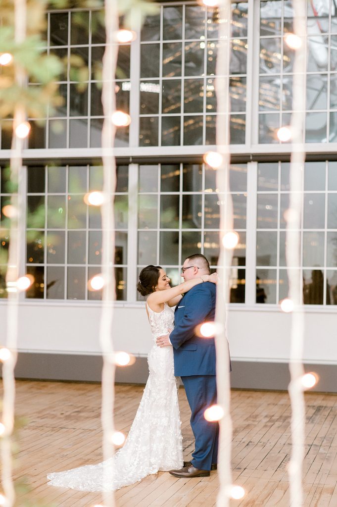 Floral Filled Energy Innovation Center Microwedding. For more small wedding ideas, visit burghbrides.com!