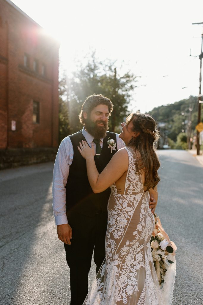Industrial Boho Penn Brewery Wedding. For more boho wedding ideas, visit burghbrides.com!