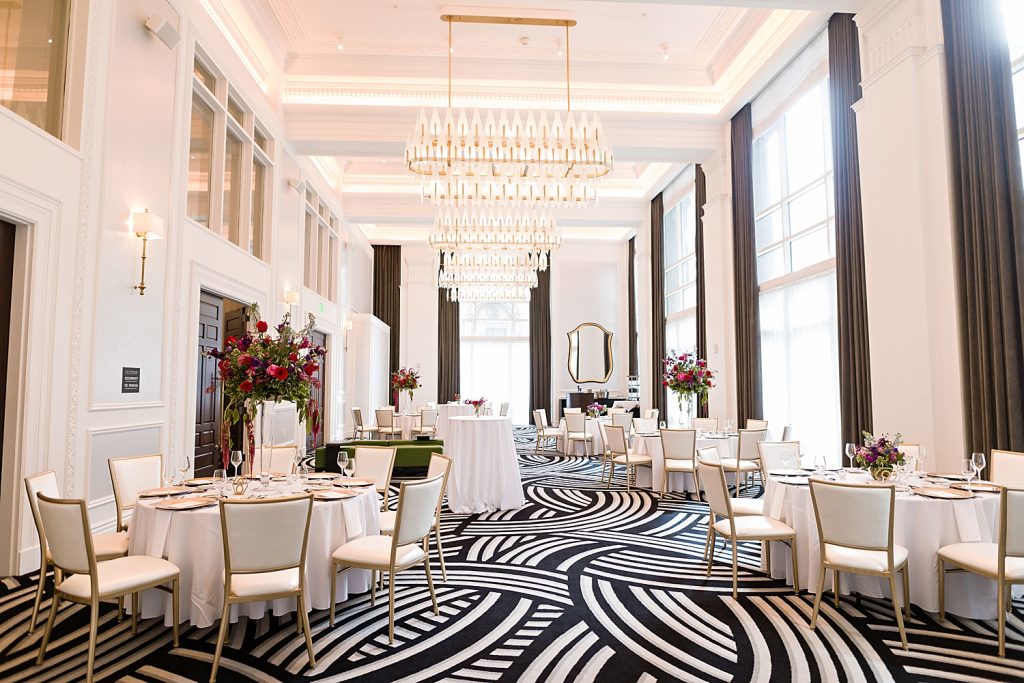Pink & Purple Hotel Monaco Wedding. For more colorful wedding ideas, visit burghbrides.com!