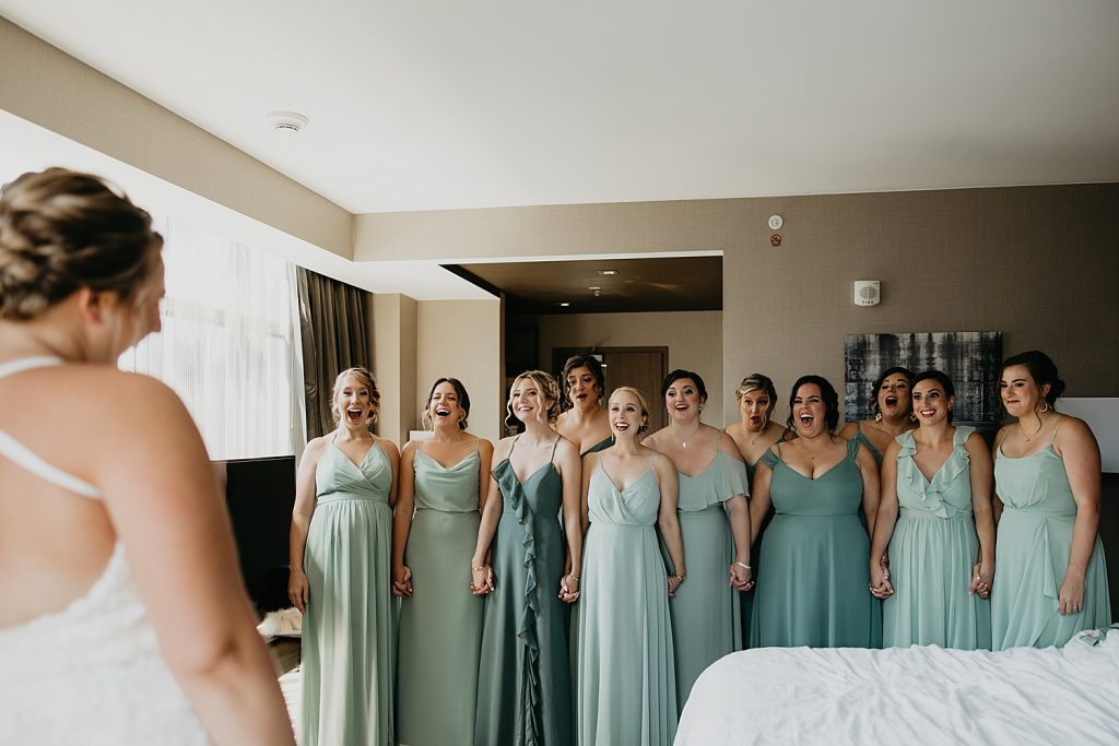 Playful Heinz History Center Wedding with Ribbon Details. For more Pittsburgh wedding ideas, visit burghbrides.com!