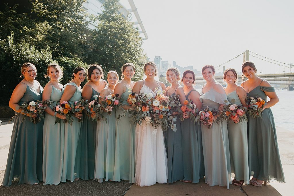 Playful Heinz History Center Wedding with Ribbon Details. For more Pittsburgh wedding ideas, visit burghbrides.com!