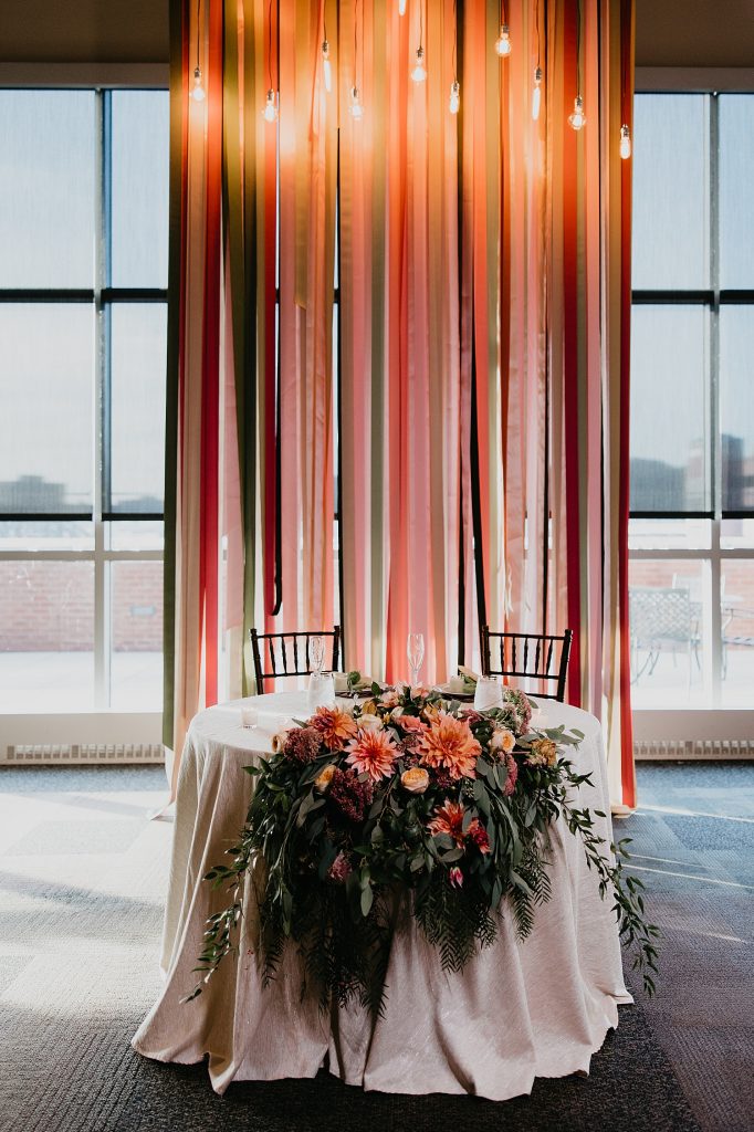 Playful Heinz History Center Wedding with Ribbon Details. For more Pittsburgh wedding ideas, visit burghbrides.com!
