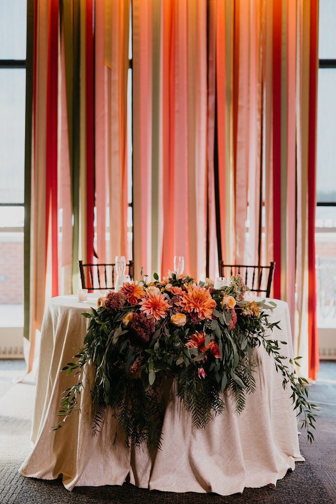 Playful Heinz History Center Wedding with Ribbon Details. For more Pittsburgh wedding ideas, visit burghbrides.com!