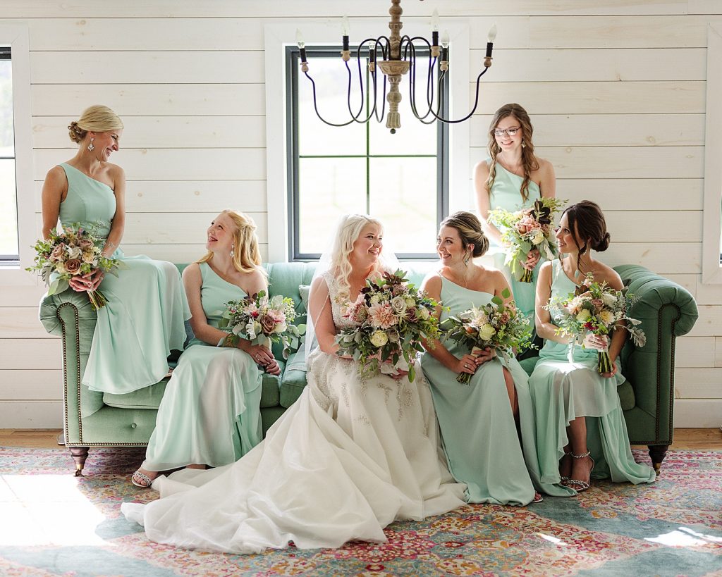 Shady Elms Farm Wedding with Mint Accents. For more rustic wedding ideas, visit burghbrides.com!